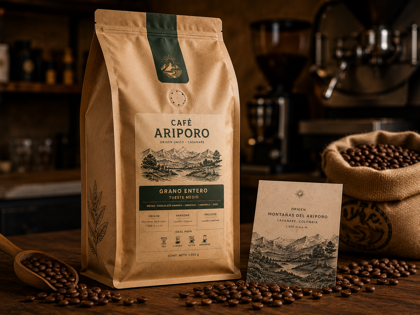Café en Grano Natural 250g — café artesanal de Támara, Casanare
