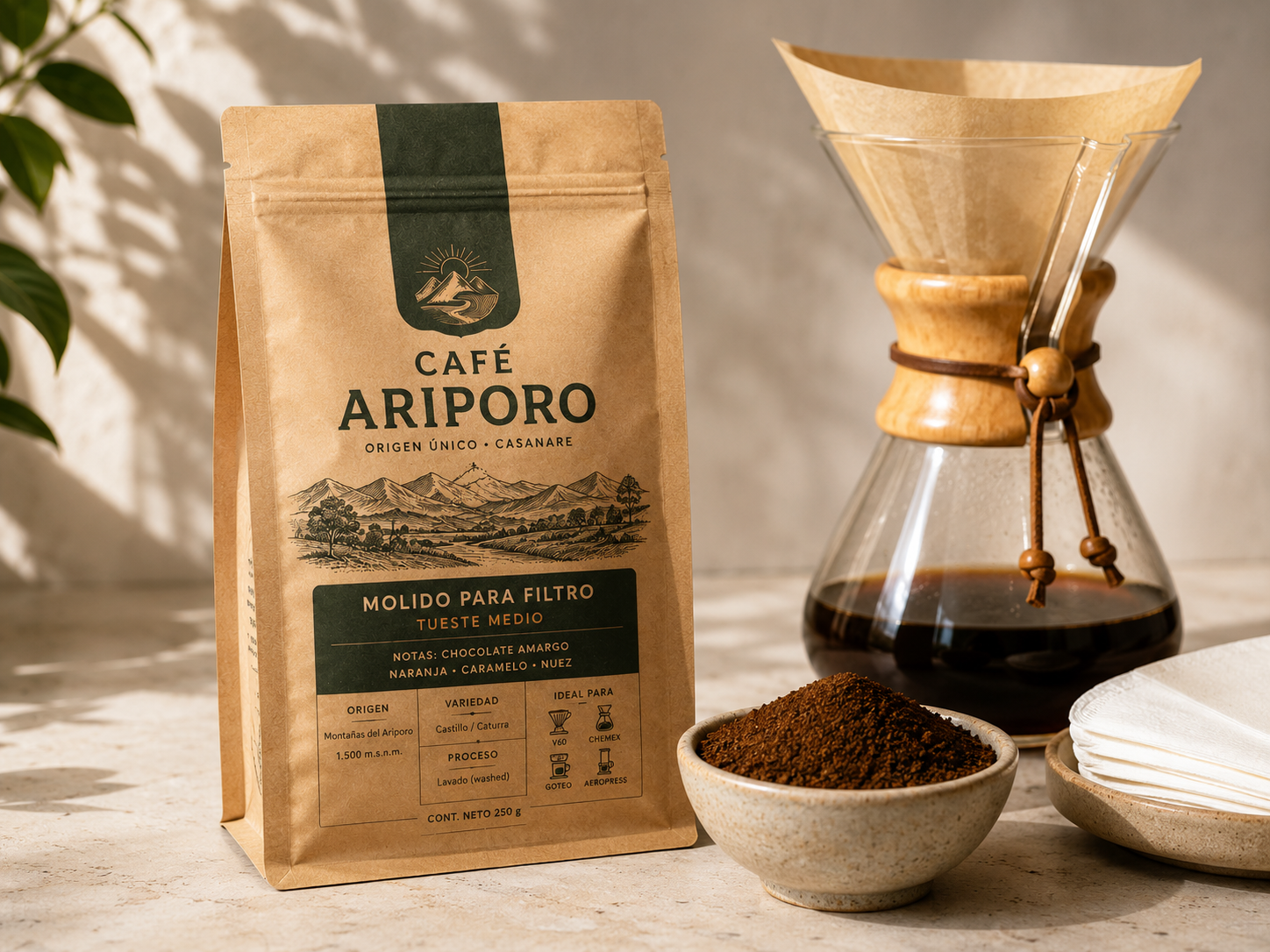 Café en Grano Natural 500g — café artesanal de Támara, Casanare